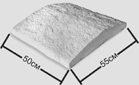 Плиты двухскатные 55 х 50 см.