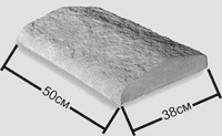 Плиты двухскатные  38 х 50 см.